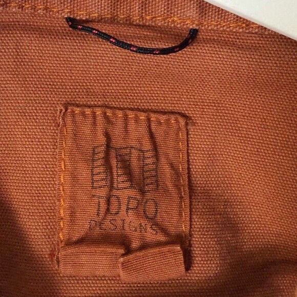 Topo Designs Canvas Button Down Shirt Orange Rust Men’s XL - Picture 10 of 12
